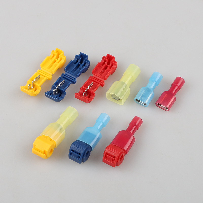 T formos laidų spaustukas be lūžių, 60 vnt dėžutėje, greitojo jungimo terminalų rinkinys namų elektros instaliacijoms