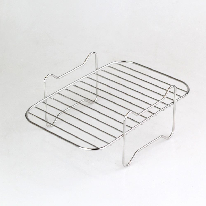 Air Fryer priedai: netaisyklingos formos silikono indas ir kepsninė 8 dalių dvigubo puodo serijai