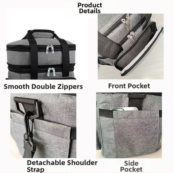 Τσάντα ψύξης για αυτοκίνητο και πικνίκ – 18L χωρητικότητα, διπλού στρώματος μόνωση με αλουμινόφυλλο, Oxford ύφασμα, φορητή με ιμάντα cross-body