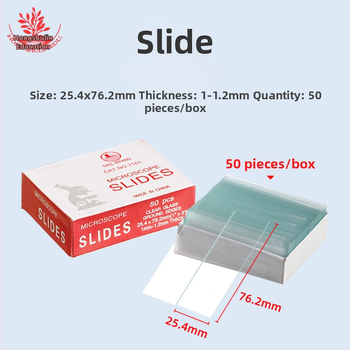 Mangrove 7101 стъклени микроскопски слайдове и квадратни покривни стъкла – 50 бр./кутия, за подготовка на биологични образци в лаборатория