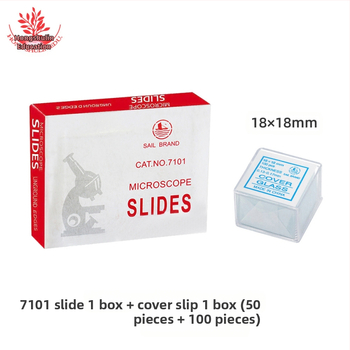 Mangrove 7101 стъклени микроскопски слайдове и квадратни покривни стъкла – 50 бр./кутия, за подготовка на биологични образци в лаборатория