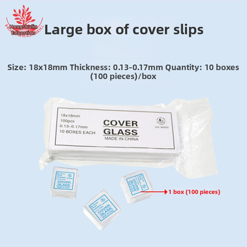 Mangrove 7101 стъклени микроскопски слайдове и квадратни покривни стъкла – 50 бр./кутия, за подготовка на биологични образци в лаборатория