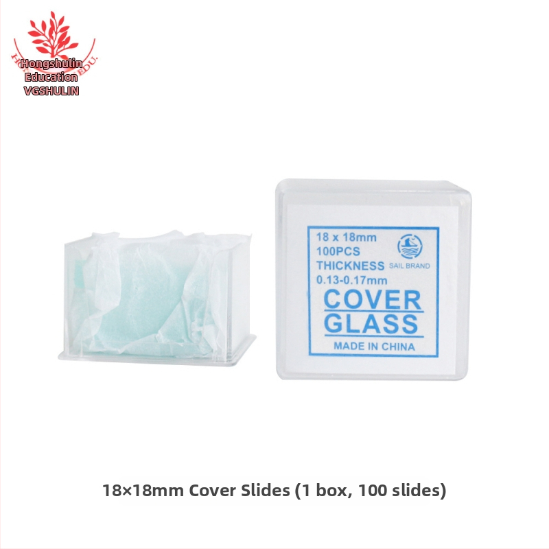 Mangrove 7101 стъклени микроскопски слайдове и квадратни покривни стъкла – 50 бр./кутия, за подготовка на биологични образци в лаборатория