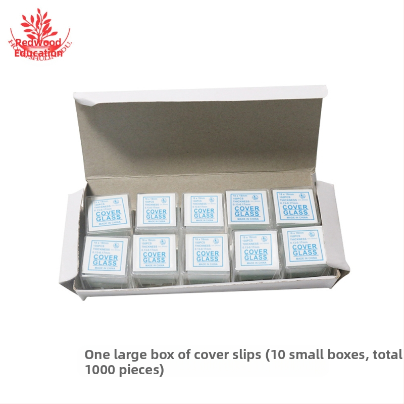 Mangrove 7101 стъклени микроскопски слайдове и квадратни покривни стъкла – 50 бр./кутия, за подготовка на биологични образци в лаборатория