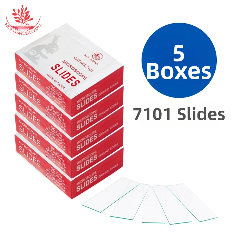 Mangrove 7101 стъклени микроскопски слайдове и квадратни покривни стъкла – 50 бр./кутия, за подготовка на биологични образци в лаборатория