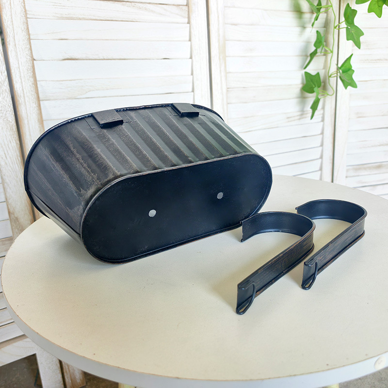 Lógó virágtartó vödör dupla kampóval, levehető, vasból, pasztorális stílusú, alkalmas otthonra, kertbe és irodába