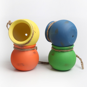 Κεραμική γλάστρα με κρεμαστό σχοινί κάνναβης — Πολυλειτουργική χρήση: τοίχος, τραπέζι, δάπεδο ή κρέμασμα; Στυλ: Απλή δημιουργικότητα; Εφαρμογές: γραφείο, σπίτι, μπαλκόνι κήπος