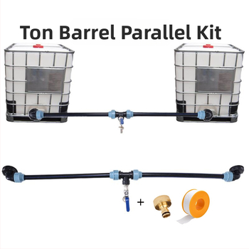 Σύνδεσμος βαλβίνας δοχείου IBC με γωνία κήπου, σπειρωμένη σύνδεση, χαλκό βύσμα, σειρά 4 τόνων δοχείων