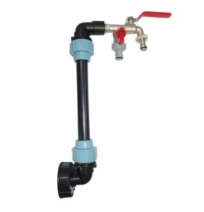 IBC барабан клапан конектор с градински ъгъл, резбово съединение, меден нипел, серия 4 тона