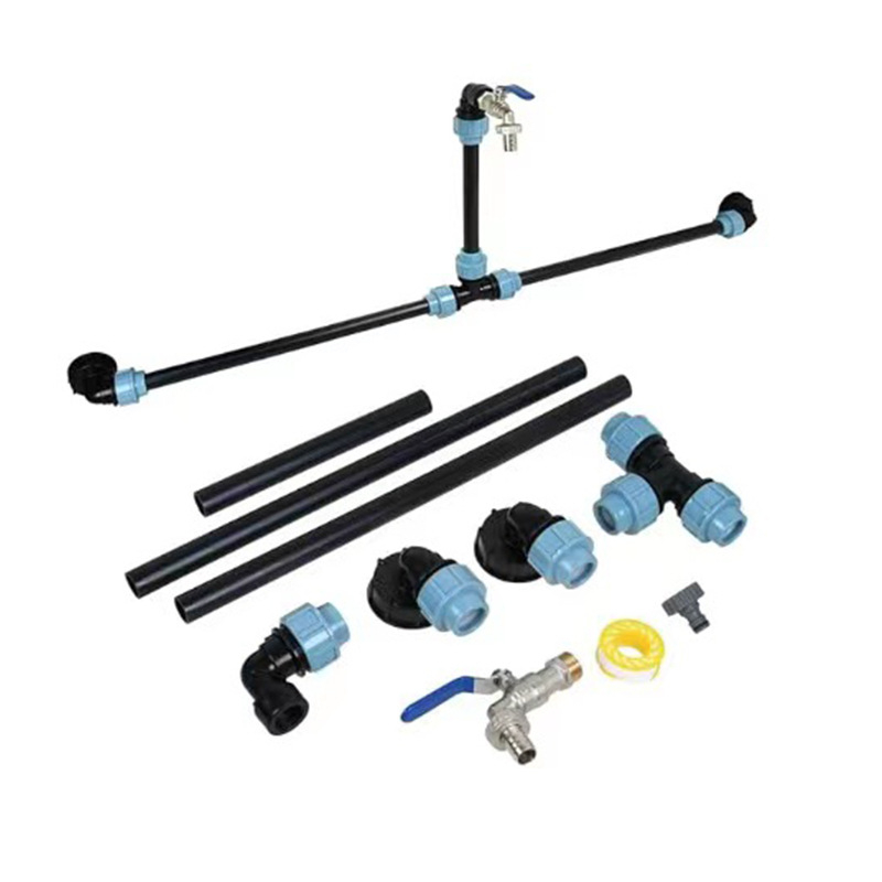 IBC барабан клапан конектор с градински ъгъл, резбово съединение, меден нипел, серия 4 тона