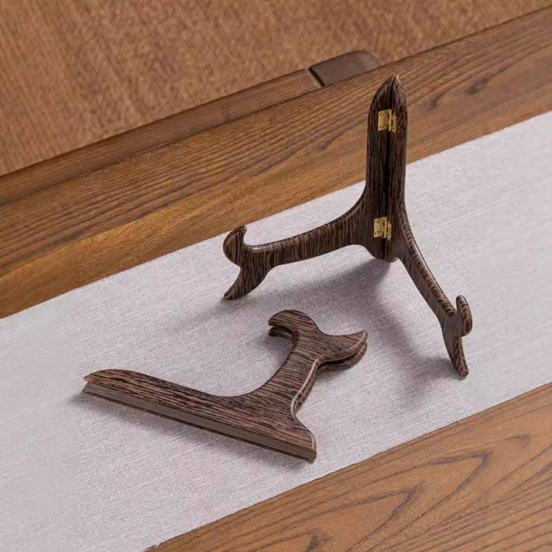 Pu`er arbatos pyragėlių laikiklis – plastikinis su medžio grūdų tekstūra, kinų stiliaus ekspozicijos laikiklis