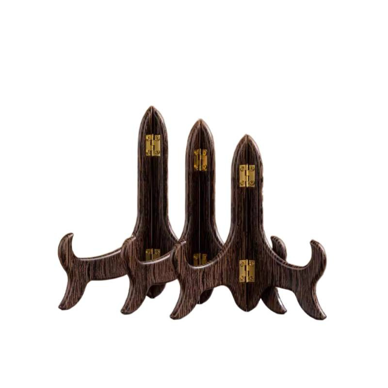 Pu`er arbatos pyragėlių laikiklis – plastikinis su medžio grūdų tekstūra, kinų stiliaus ekspozicijos laikiklis