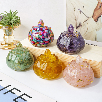 Kristāla lotusa trauku ar sveķa pilieniem uzglabāšanai un dekorēšanai, zīmols Apen Crystal, moderns minimalistisks trauks