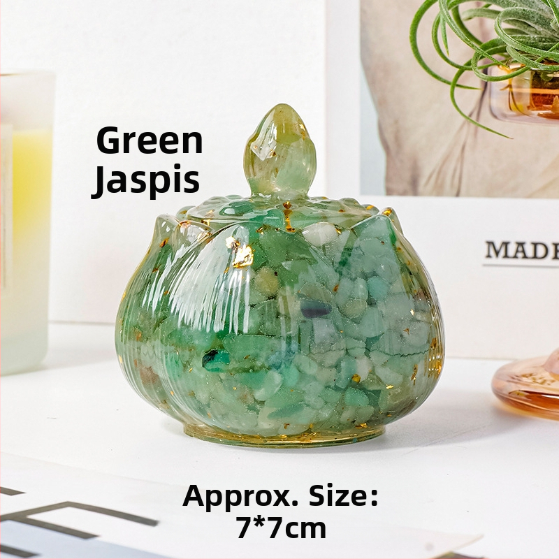 Kristāla lotusa trauku ar sveķa pilieniem uzglabāšanai un dekorēšanai, zīmols Apen Crystal, moderns minimalistisks trauks