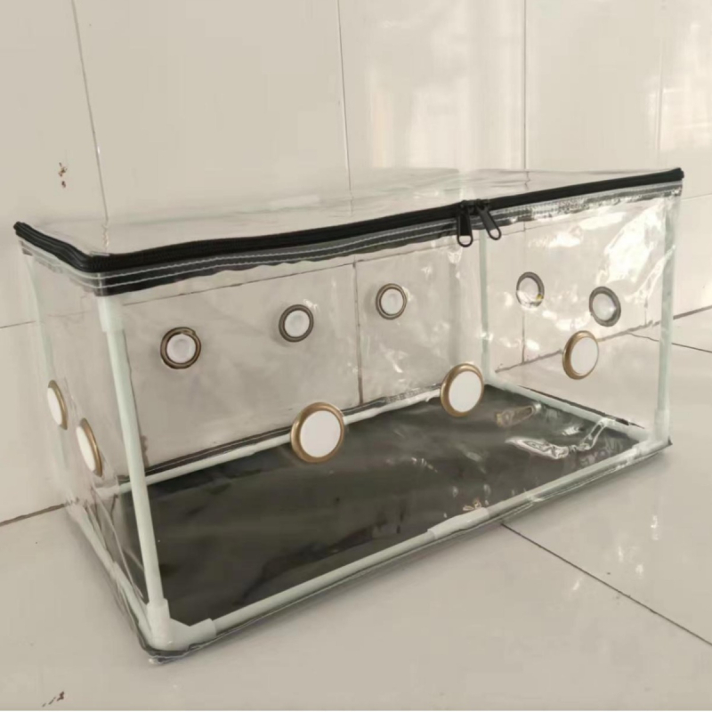 Izoliuota grybų auginimo dėžė su stiklo pluošto rėmu ir PVC gaubtu vidaus šiltnamiams