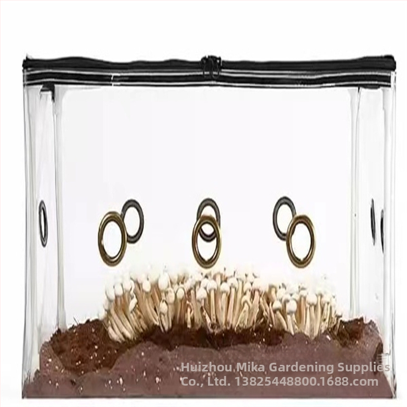 Izoliuota grybų auginimo dėžė su stiklo pluošto rėmu ir PVC gaubtu vidaus šiltnamiams