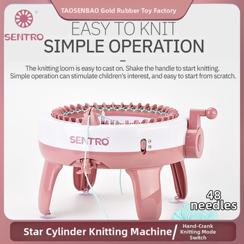 48 adatinė rankinė mezgimo mašina šalikui — vaikų DIY žaislas, plastikas, modelis 843/840A