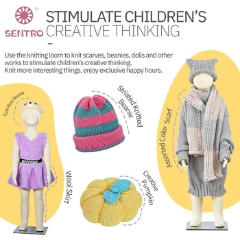 48 adatinė rankinė mezgimo mašina šalikui — vaikų DIY žaislas, plastikas, modelis 843/840A