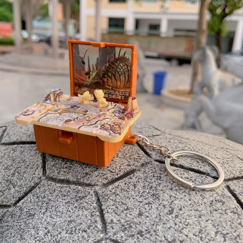 Összecsukható műanyag kulcstartó játék – kreatív lazító kincsesláda, egyedi csomagolásban, ajándék születésnapra vagy utazásra, gyereknek, barátnak vagy osztálytársnak