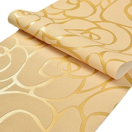 Tapet cu relief 3D de trandafiri, material nețesut, rezistent la umezeală, model floral, stil modern minimalist