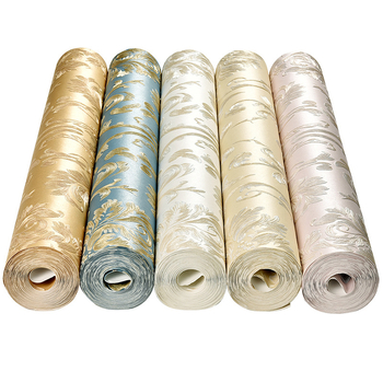 Ευρωπαϊκού στυλ 3D δαμασκικός μη υφαντός ταπετ για υπνοδωμάτιο και σαλόνι, φόντο τηλεόρασης, εκτυπωμένο μοτίβο, κομψός σχεδιασμός