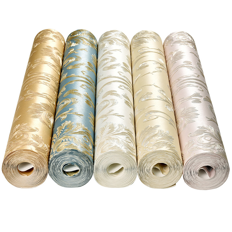 Tapet nețesut în stil european 3D damasco pentru dormitor și sufragerie, fundal TV, model imprimat, design luxos