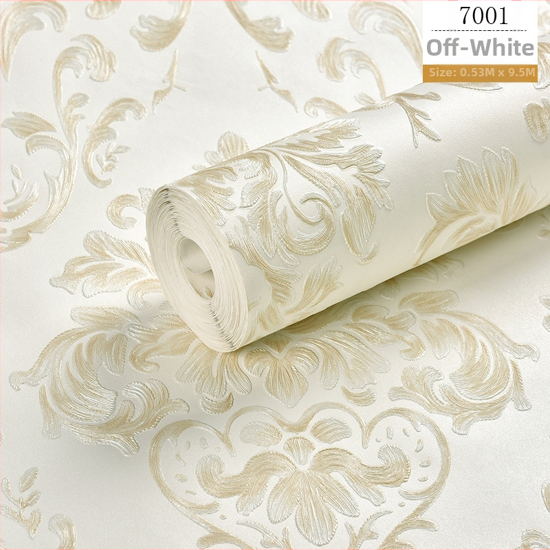 Tapet nețesut în stil european 3D damasco pentru dormitor și sufragerie, fundal TV, model imprimat, design luxos