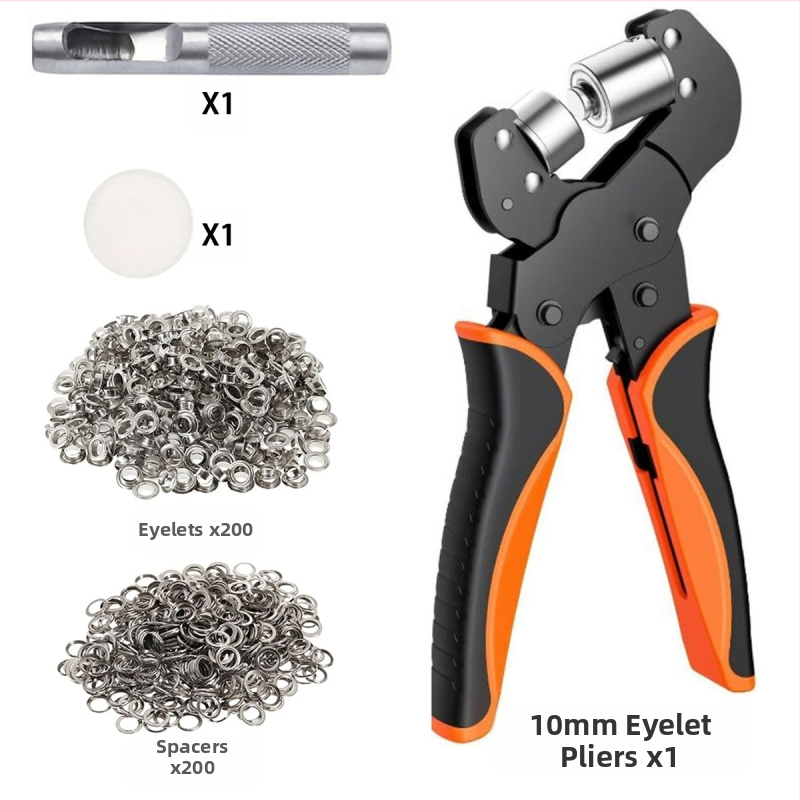Set ručnih presnih kliješta za metalne prstenove, veličine 6 mm i 10 mm, bušenje i ugradnja očica