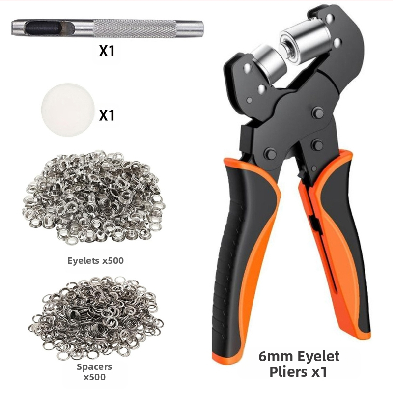 Set ručnih presnih kliješta za metalne prstenove, veličine 6 mm i 10 mm, bušenje i ugradnja očica