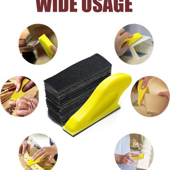 Medienos šlifavimo popieriaus rinkinys, stačiakampio formos, su flokavimu nugara, aliuminio oksidas, poliravimui