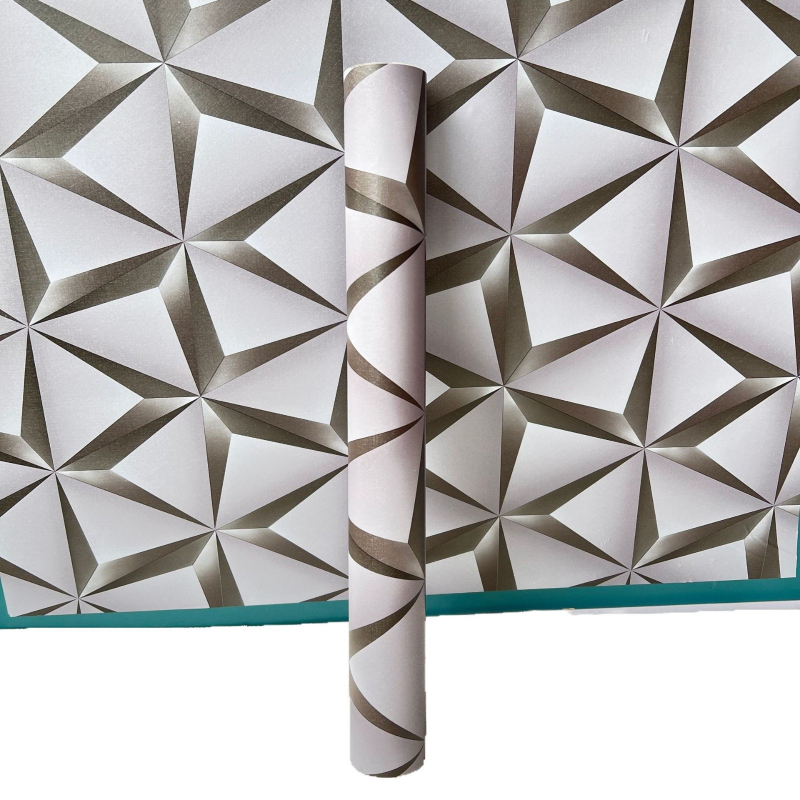 3D lipnus PVC sienų tapetas, atspari vandeniui, paprastas ir šiuolaikiškas stilius, ypatingi efektai dekorui