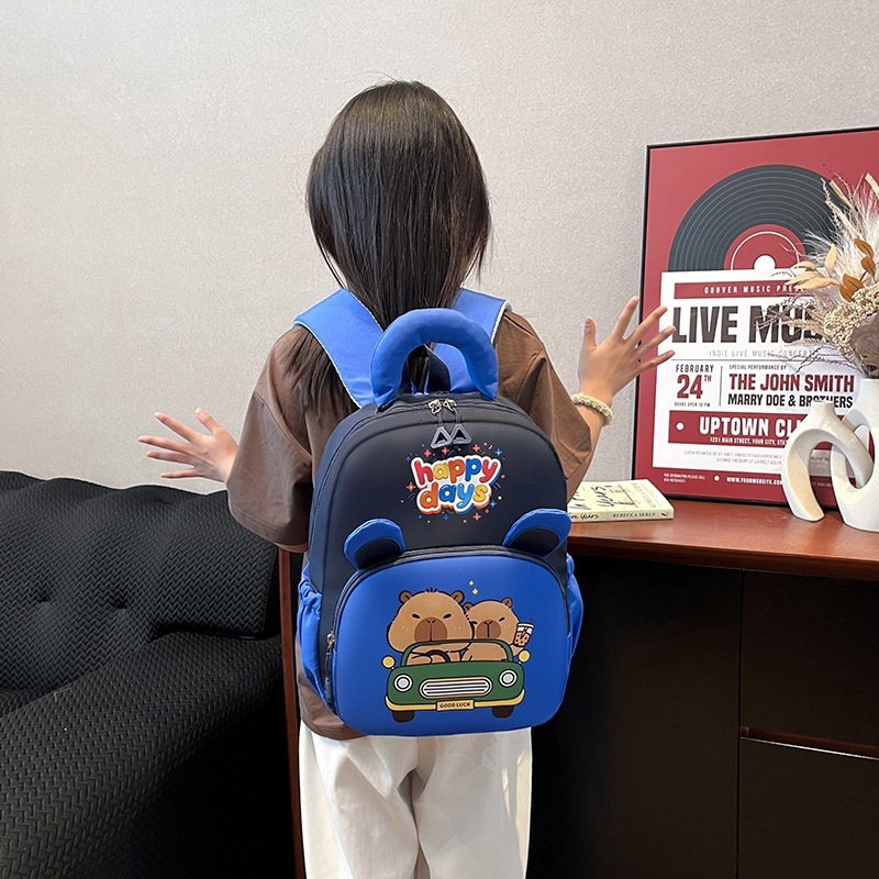 Bērnu skolas mugursoma – nailons, elpojoša, ūdensnecaurlaidīga, pret zādzību, muguras aizsardzība