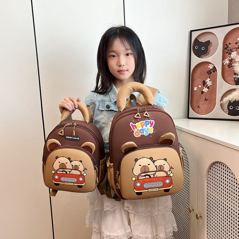 Bērnu skolas mugursoma – nailons, elpojoša, ūdensnecaurlaidīga, pret zādzību, muguras aizsardzība