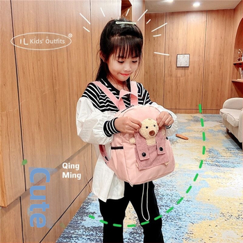 Óvoda hátizsák lányoknak, állat mintás, nylon, kapacitás 20 L alatt, cipzár, dupla vállpánt, poliészter bélés