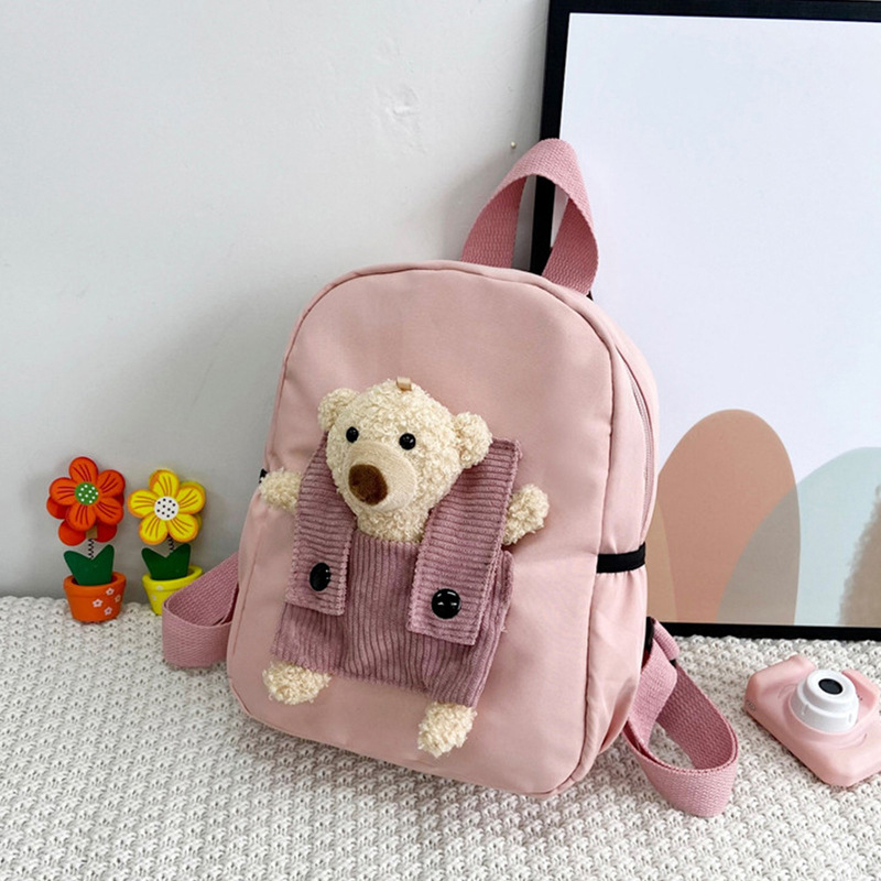 Óvoda hátizsák lányoknak, állat mintás, nylon, kapacitás 20 L alatt, cipzár, dupla vállpánt, poliészter bélés