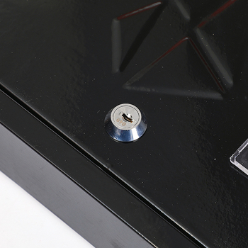 Σιδερένιο κουτί αλληλογραφίας με κυματοειδή σχεδίαση, μοντέρνο μινιμαλιστικό σχέδιο, μεταξοτυπία, ημιχειροκίνητη και ημιμηχανοποιημένη κατασκευή, με κλειδί