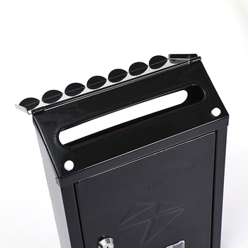 Σιδερένιο κουτί αλληλογραφίας με κυματοειδή σχεδίαση, μοντέρνο μινιμαλιστικό σχέδιο, μεταξοτυπία, ημιχειροκίνητη και ημιμηχανοποιημένη κατασκευή, με κλειδί