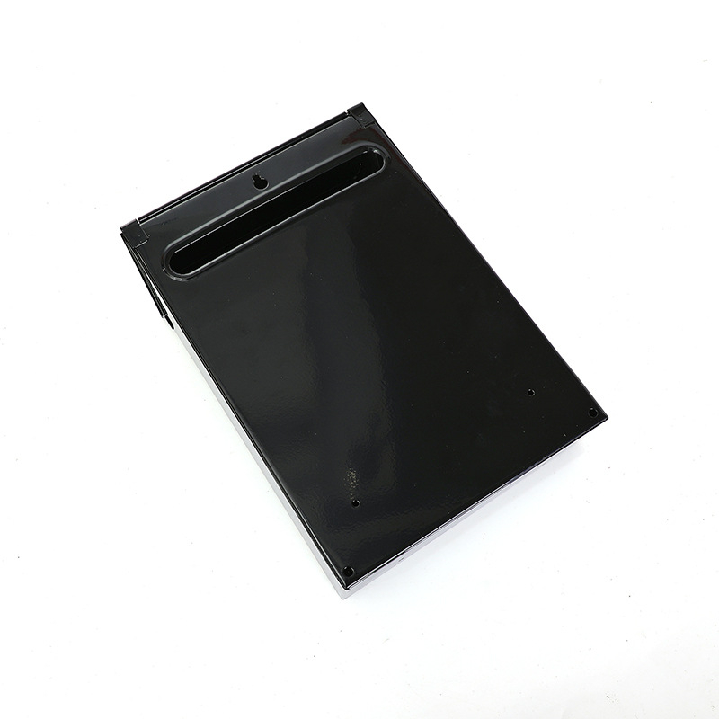 Σιδερένιο κουτί αλληλογραφίας με κυματοειδή σχεδίαση, μοντέρνο μινιμαλιστικό σχέδιο, μεταξοτυπία, ημιχειροκίνητη και ημιμηχανοποιημένη κατασκευή, με κλειδί