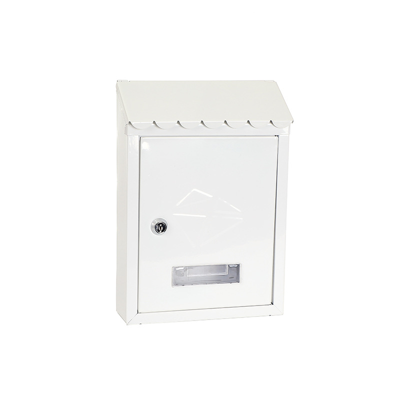 Σιδερένιο κουτί αλληλογραφίας με κυματοειδή σχεδίαση, μοντέρνο μινιμαλιστικό σχέδιο, μεταξοτυπία, ημιχειροκίνητη και ημιμηχανοποιημένη κατασκευή, με κλειδί