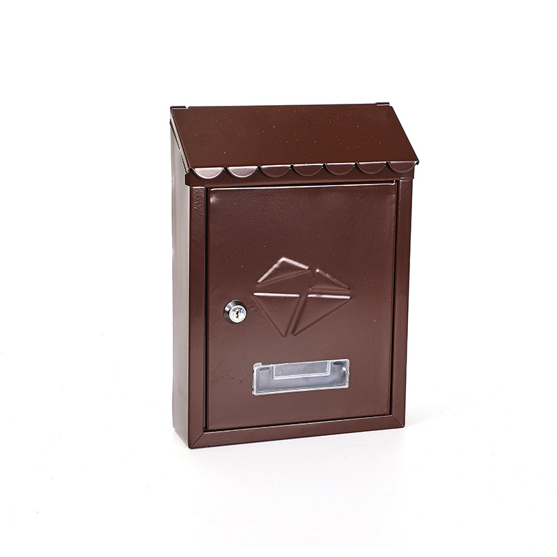 Σιδερένιο κουτί αλληλογραφίας με κυματοειδή σχεδίαση, μοντέρνο μινιμαλιστικό σχέδιο, μεταξοτυπία, ημιχειροκίνητη και ημιμηχανοποιημένη κατασκευή, με κλειδί