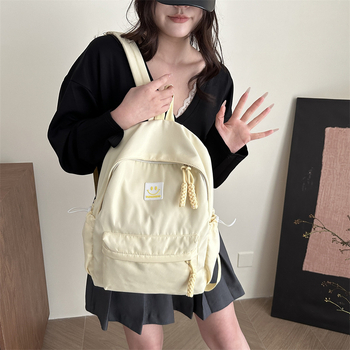 Σχολική τσάντα για κορίτσια, street fashion, ύφασμα Oxford, θήκη τηλεφώνου, φερμουάρ, επένδυση πολυεστέρα, άνοιξη 2025