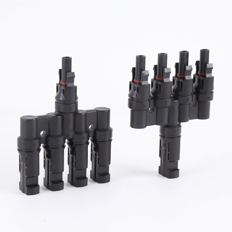 Zhenglian MC4 фотоволтаичен конектор, T-тип мултиизходен водоустойчив адаптер за слънчева енергия