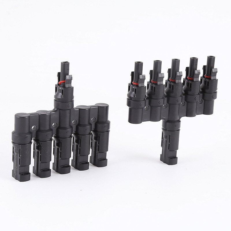 Zhenglian MC4 фотоволтаичен конектор, T-тип мултиизходен водоустойчив адаптер за слънчева енергия