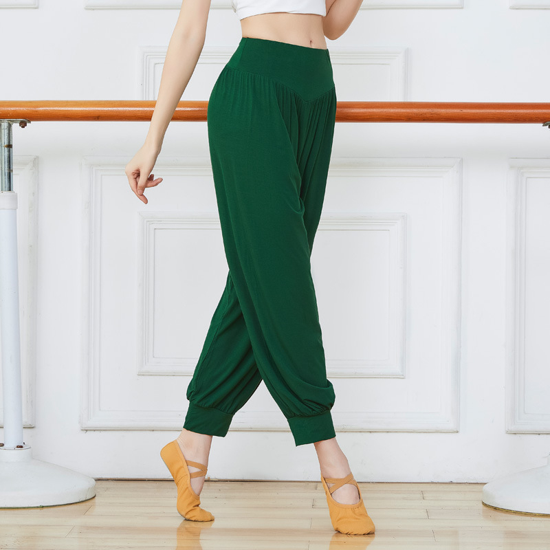 Γυναικείες παντελόνες χορού από Modal – Χαρέμ bloomers για μοντέρνο χορό, βαμβακερή επένδυση 92%, προπόνηση σώματος