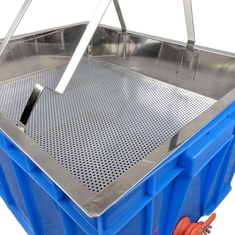 Плоча за рязане на мед от неръждаема стомана – 3-частен комплект с кутия за съхранение и кофа за мед Ango