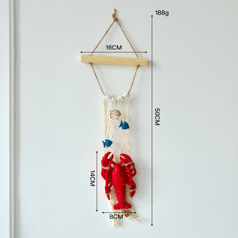 Műgyanta rák és krab falidísz modell, mediterrán stílus