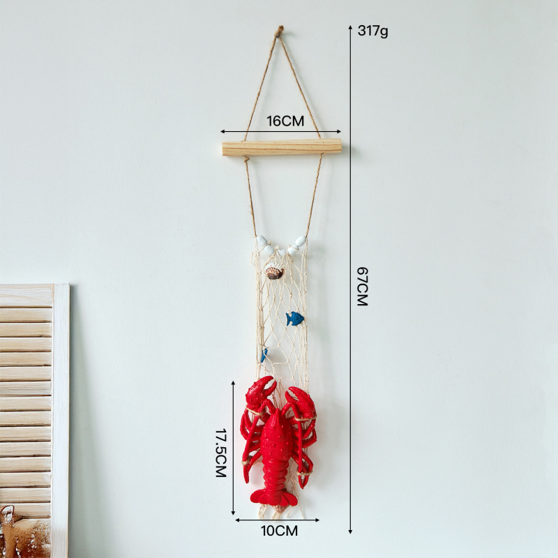 Műgyanta rák és krab falidísz modell, mediterrán stílus