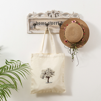 DIY siuvinėjimo rinkinys medvilnės drobinei rankinei – kryžminis siuvinėjimas, Silk Screen spausdinimas, pritaikomas dizainas