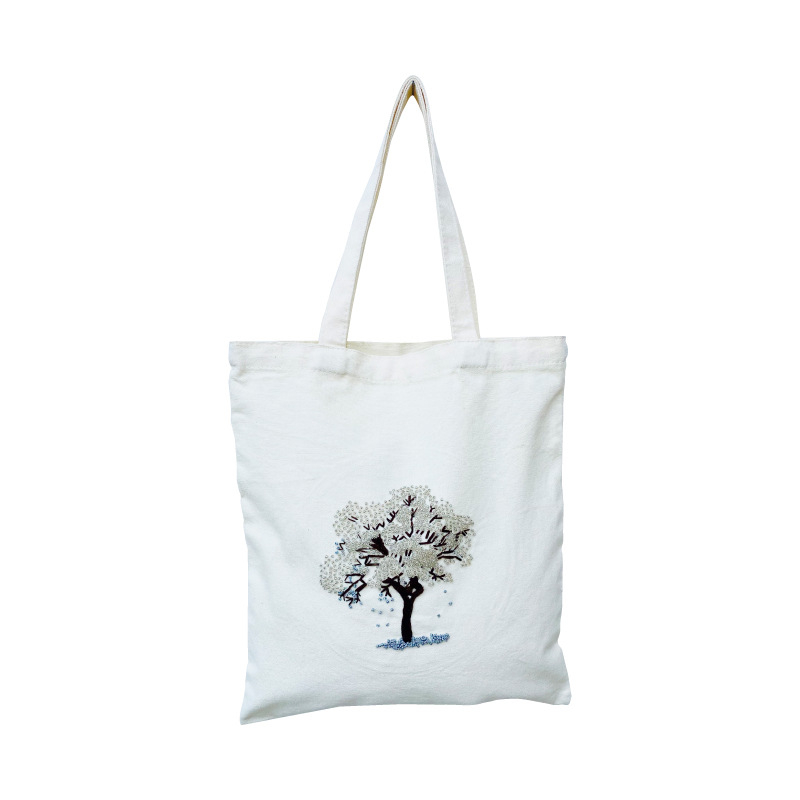 DIY siuvinėjimo rinkinys medvilnės drobinei rankinei – kryžminis siuvinėjimas, Silk Screen spausdinimas, pritaikomas dizainas