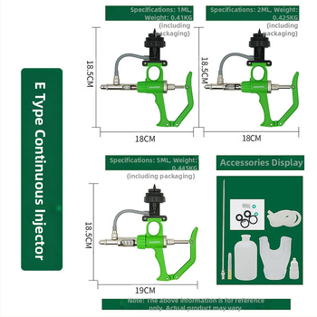 Συνεχής σύριγγα για κτηνοτροφία (Τύπος E-Type/M-Type), μοντέλο XM7004, Wise Shepherd — για βοοειδή, κοτόπουλα, πρόβατα, χήνες, πάπιες και γουρούνια.